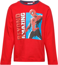 Long-Sleeved T-Shirt T-shirts Long-sleeved T-shirts Rød Spider-man*Betinget Tilbud