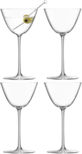 Borough Martini Glass Set 4 Home Tableware Glass Cocktail Glass Nude LSA International