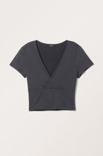 Cropped Fitted Modal Top - Black