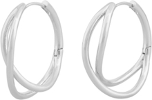 Sevilla Big Ring Ear Accessories Jewellery Earrings Hoops Sølv SNÖ Of Sweden*Betinget Tilbud