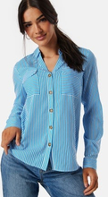 VERO MODA Vmbumpy L/S shirt new Blue/White/Striped XS