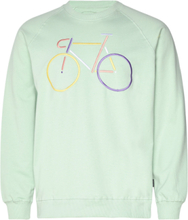 Sweatshirt Malmoe Color Bike Mint Sweat-shirt Genser Grønn DEDICATED*Betinget Tilbud
