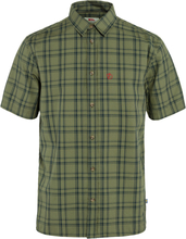 Fjällräven Men's Övik Lite Shirt SS Green-Dark Navy Kortermede skjorter S