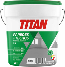 Akrylfärg Titan T-3 123000301 Vit 1 L Akrylfärg