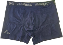 Kappa Herren Boxershorts Baumwoll-Unterwäsche mit Logo-Patch Baumwoll-Stretch 711168 A1A Blau