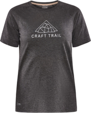 Craft Craft Women's Adv Trail Wool Short Sleeve Tee Black Melange Kortermede treningstrøyer S