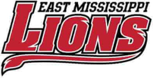 East Mississippi Community College Lions Script Logo Men's T-Shirt - White - S