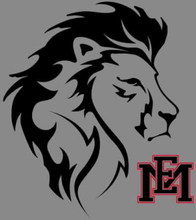 East Mississippi Community College Lion Head and Logo Sweatshirt - Grey - S - Grau