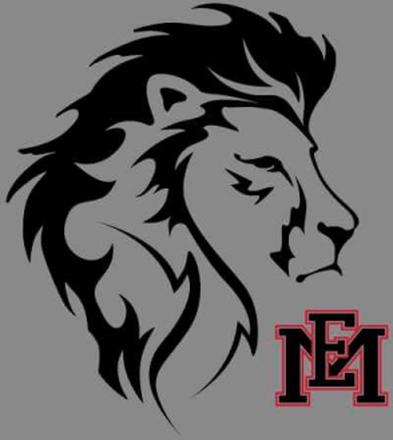 East Mississippi Community College Lion Head and Logo Sweatshirt - Grey - M - Grau