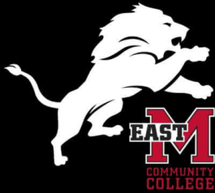 East Mississippi Community College Lion and Logo Sweatshirt - Black - XXL