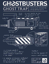Ghostbusters Ghost Trap Schematic Men's T-Shirt - Navy - S