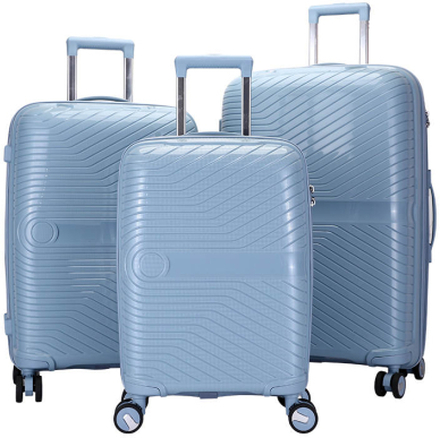Oslo resväska 3-set - Ljusblå