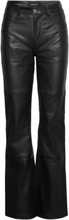 Phoebe Pant Bottoms Trousers Leather Leggings-Byxor Black Deadwood