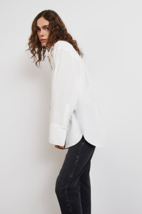 Gina Tricot - Gizem oversized poplin shirt - skjortor - White - XL - Female