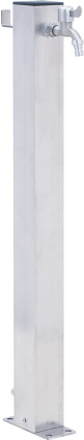 vidaXL Colonna d'Acqua da Giardino 80 cm Acciaio Inox Quadrato