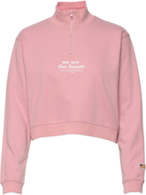 W. Half Zip Sweat Tops Sweatshirts & Hoodies Sweatshirts Pink Svea