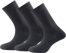 Devold Daily Medium Sock 3pack Black Hverdagssokker 36-40