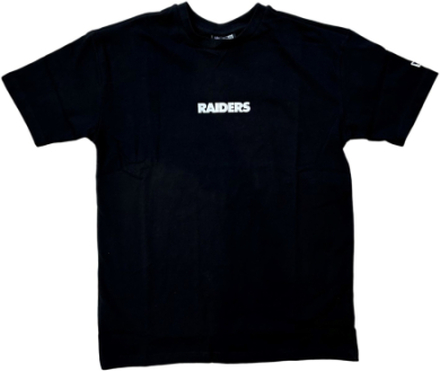 NEW ERA NFL New Las Vegas Raiders Wordmark Logo Herren Baumwoll-Shirt trendiges Kurzarm-Shirt 12653594 Schwarz