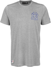 NEW ERA MLB New York Yankees Chain Stitch Herren Baumwoll-Shirt trendiges Kurzarm-Shirt 12827243 Grau