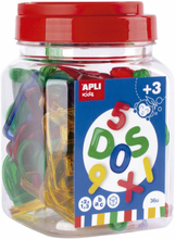Utbildningsspel Apli Siffror och bokstäver Multicolour Transparent Plast