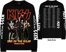 KISS: Unisex Long Sleeved T-Shirt/End Of The Road Tour (Back & Sleeve Print) (Small)