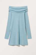 Short Off-Shoulder Dress - Turquoise