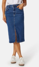 Object Collectors Item Objellen Midi Denim Skirt Medium Blue Denim XL