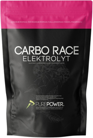 PurePower Carbo Race Drikk Bringebær, 1 Kg, Energi og Electrolytter