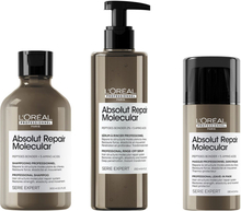 L'Oréal Professionnel Absolut Repair Molecular Shampoo, Rinse-Out Serum & Leave-In 300ml + 250ml +100ml