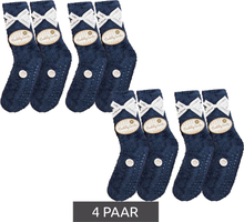 4 Paar Cuddly Socks by TAUBERT Kuschel-Socken mit ABS Noppen One Size 87197544 Dunkelblau