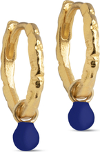 Hoops, Belle Accessories Jewellery Earrings Hoops Gull Enamel Copenhagen*Betinget Tilbud