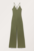Sleeveless Long Jumpsuit - Green