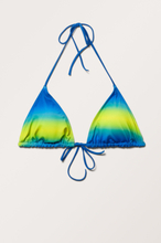 Strappy Triangle Bikini Top - Blue