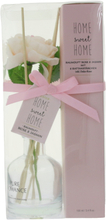 HOME sweet HOME Raumduft Rose & Jasmin mit 6 Rattanstäbchen inklusive Deko-Rose in schöner Geschenkverpackung 100 ml