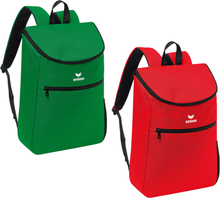 erima Backpack Team Tasche Sport-Rucksack Fußball-Tasche Fitness-Studio Tasche 25 Liter Grün oder Rot