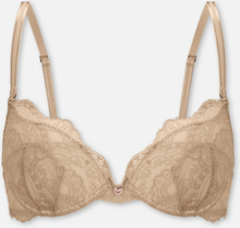 Lace Deluxe - Push-Up Bügel BH - Sand