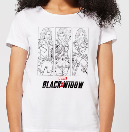 Black Widow Three Poses Women's T-Shirt - White - M - White