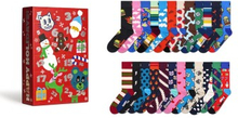 Happy Sock Advent Calendar Socks Gift Set Strømper 24P Mixed bomull Str 41/46