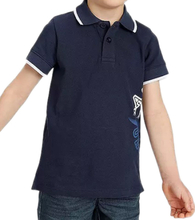 KangaROOS Jungen Baumwoll-Shirt Polo-Shirt mit seitlichem Aufdruck 72716306 Blau