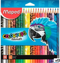 Färgpennor Maped Animals Color' Peps Multicolour 24 Delar