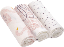 Lässig - Large Bamboo Swaddle Cloths, 3 pc - Little Water Swan (291312001741)
