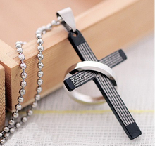 Halsband Lords Prayer Cross med omfamnande ring