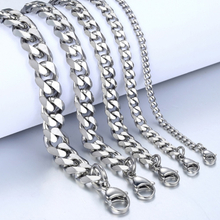Pansarlänk -Armband i rostfritt stål -Silver 5mm