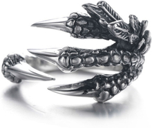 Ring "Dragon Claw" i 925 Sterling Silverplätering