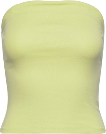 Tube Top Tops T-shirts & Tops Sleeveless Green Gina Tricot