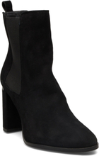 Cup Heel Chelsea Boot 80-Sue Shoes Boots Ankle Boots Ankle Boots With Heel Black Calvin Klein