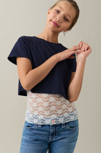 Gina Tricot - Y lace top - young-tops - White - 134/140 - Female