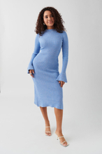 Gina Tricot - Mélange knit dress - neulemekot - Blue - XS - Female
