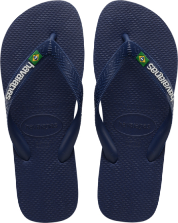 Havaianas Men's Brasil Logo Navy Blue Sandaler 45/46