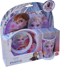Frozen - 3 Pcs Set Home Meal Time Dinner Sets Lilla Frost*Betinget Tilbud